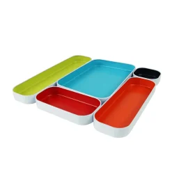 5 organisateurs en métal coloré (bas)