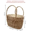 Panier à couture en rotin tressé