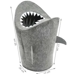 Panier à jouets requin en feutre