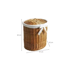 Panier à linge ovale en osier