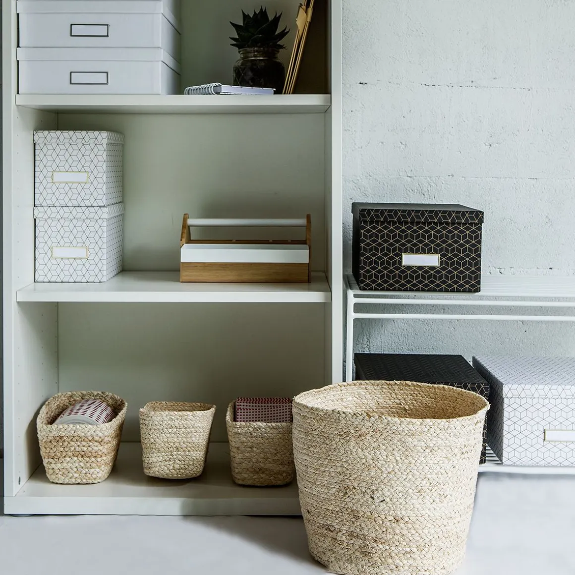 Panier rond pour salle de bain L