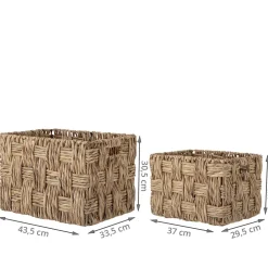 2 paniers de rangement rectangulaires