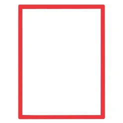 Panneau d'affichage repositionnable encadré rouge