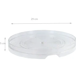 Plateau tournant en plastique transparent