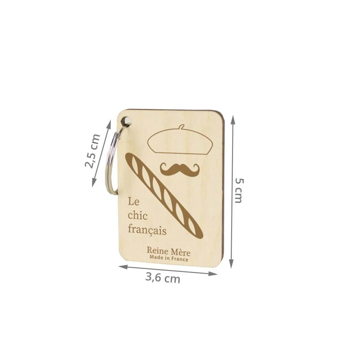Porte clé en bois Made in France