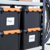 12 porte-étiquettes adhésifs en plastique transparent