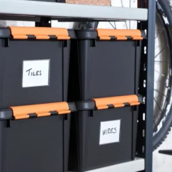 12 porte-étiquettes adhésifs en plastique transparent