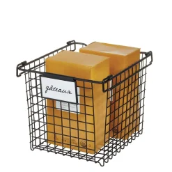 3 Porte-étiquettes clipsables noirs pour panier ou boîte