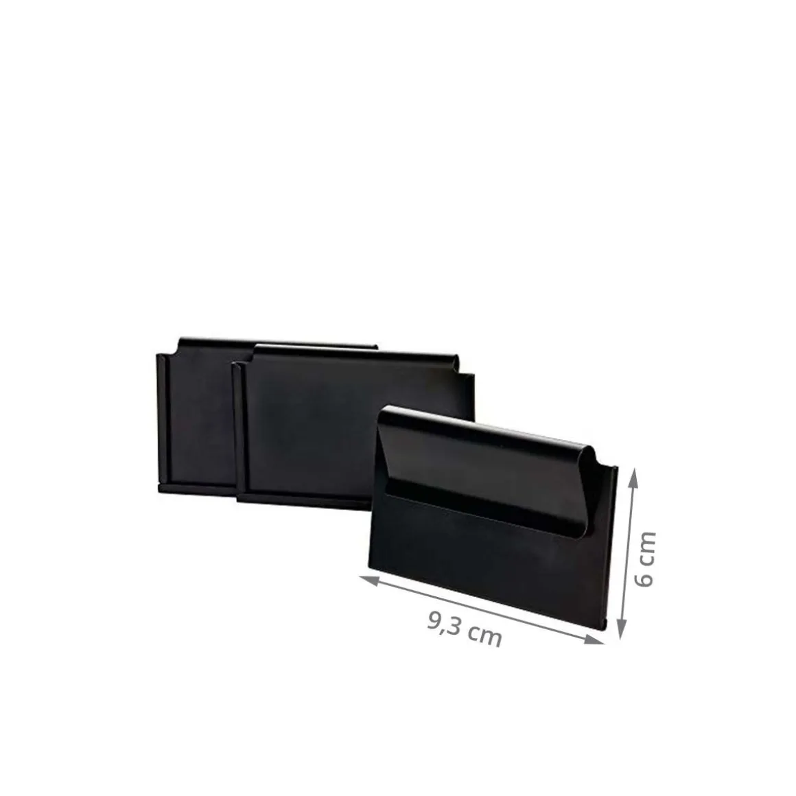3 Porte-étiquettes clipsables noirs pour panier ou boîte
