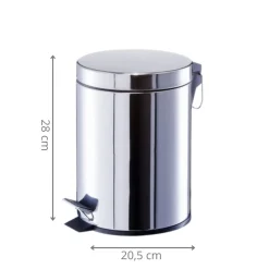 Poubelle de salle de bain en inox 5 litres