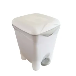 Poubelle de salle de bain 8 litres avec seau intérieur et pédale