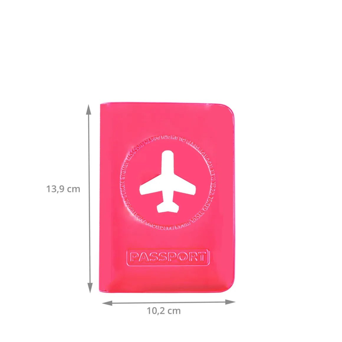 Protège passeport fuchsia brillant