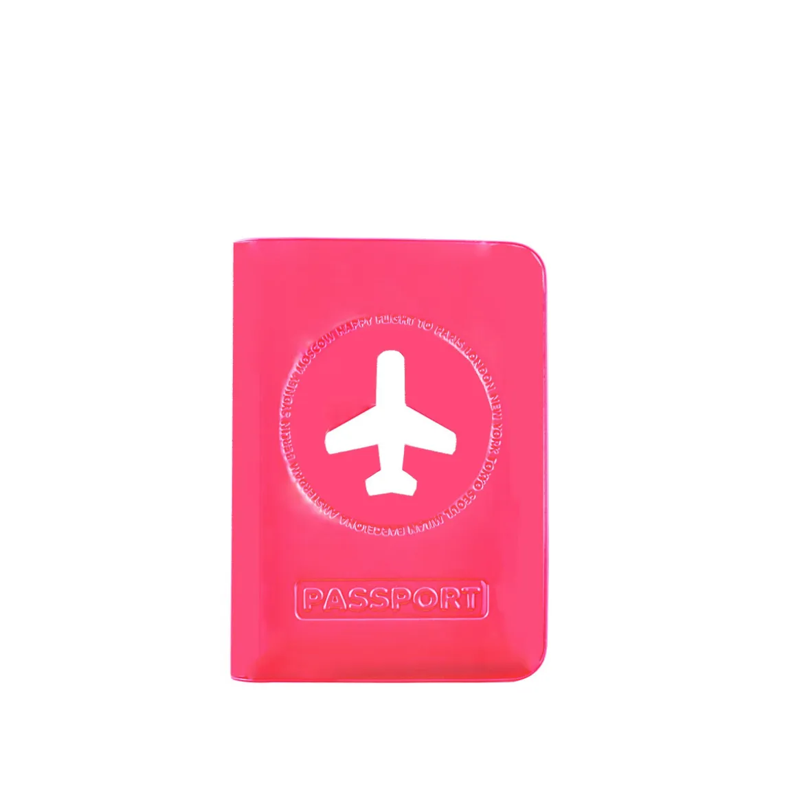 Protège passeport fuchsia brillant