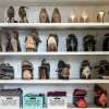 4 Range-chaussures en plastique gris clair