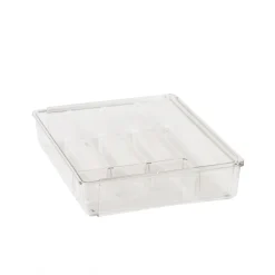 Range couverts extensible en acrylique à 6 compartiments