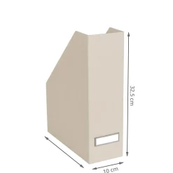 Range documents beige avec étiquette