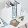 Range dossiers fleurs papier japonais avec étiquette