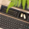 Rangement à compartiments pour bureau et ordinateur