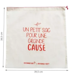 Sac à vrac en coton biologique pour fruits et légumes