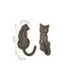 Set de 2 patères chat en fonte