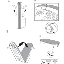Table à repasser pliable et compacte