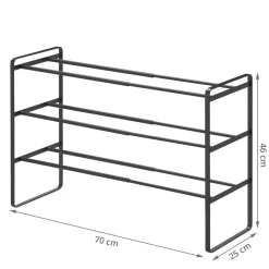 Étagère à chaussures extensible 3 étages