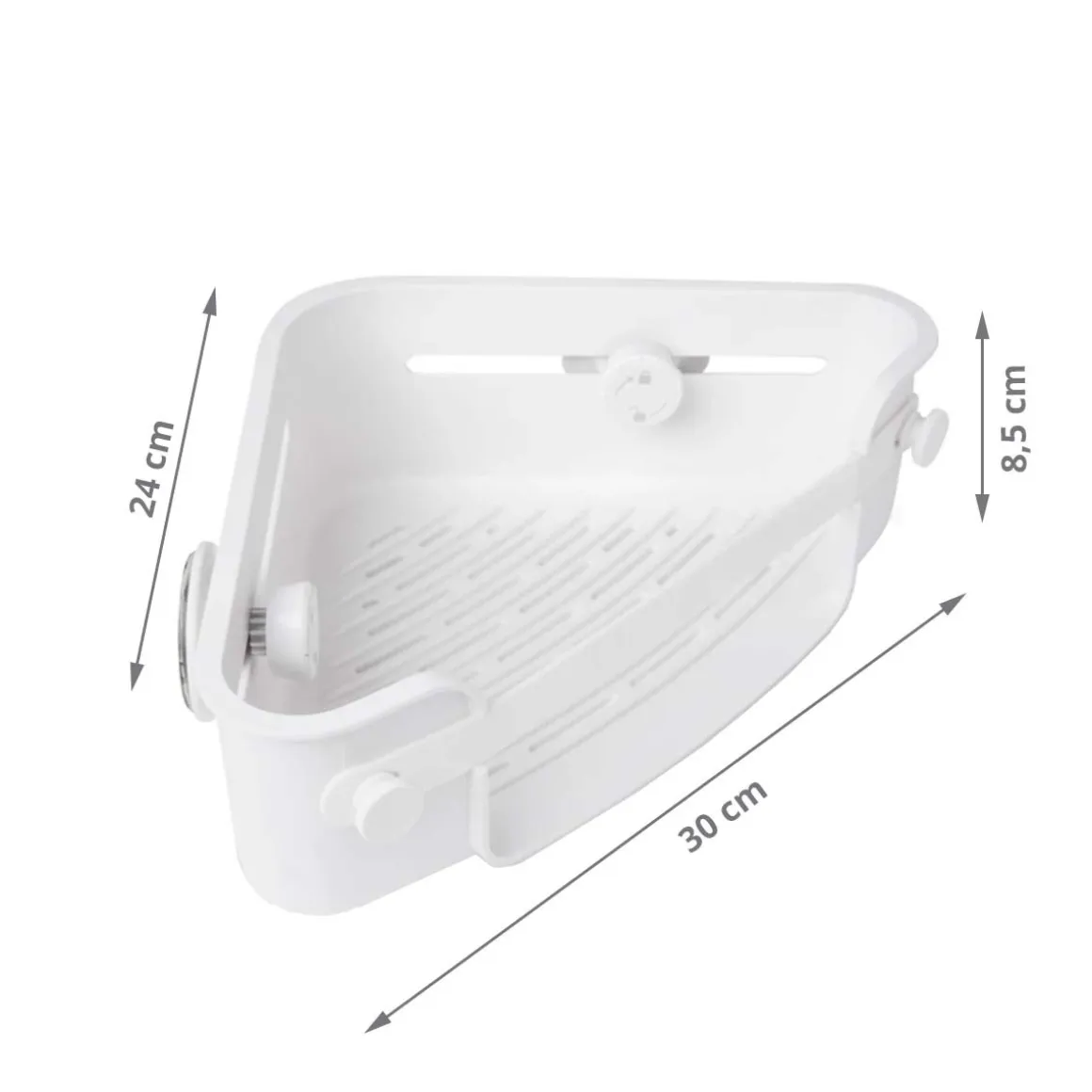 Étagère d'angle de douche à ventouses