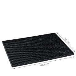 Tapis égouttoir en silicone noir