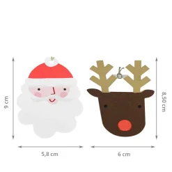 8 étiquettes de Noël décoratives