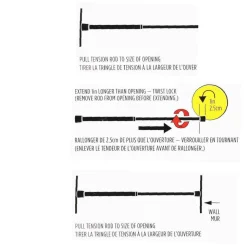 Tringle extensible en inox