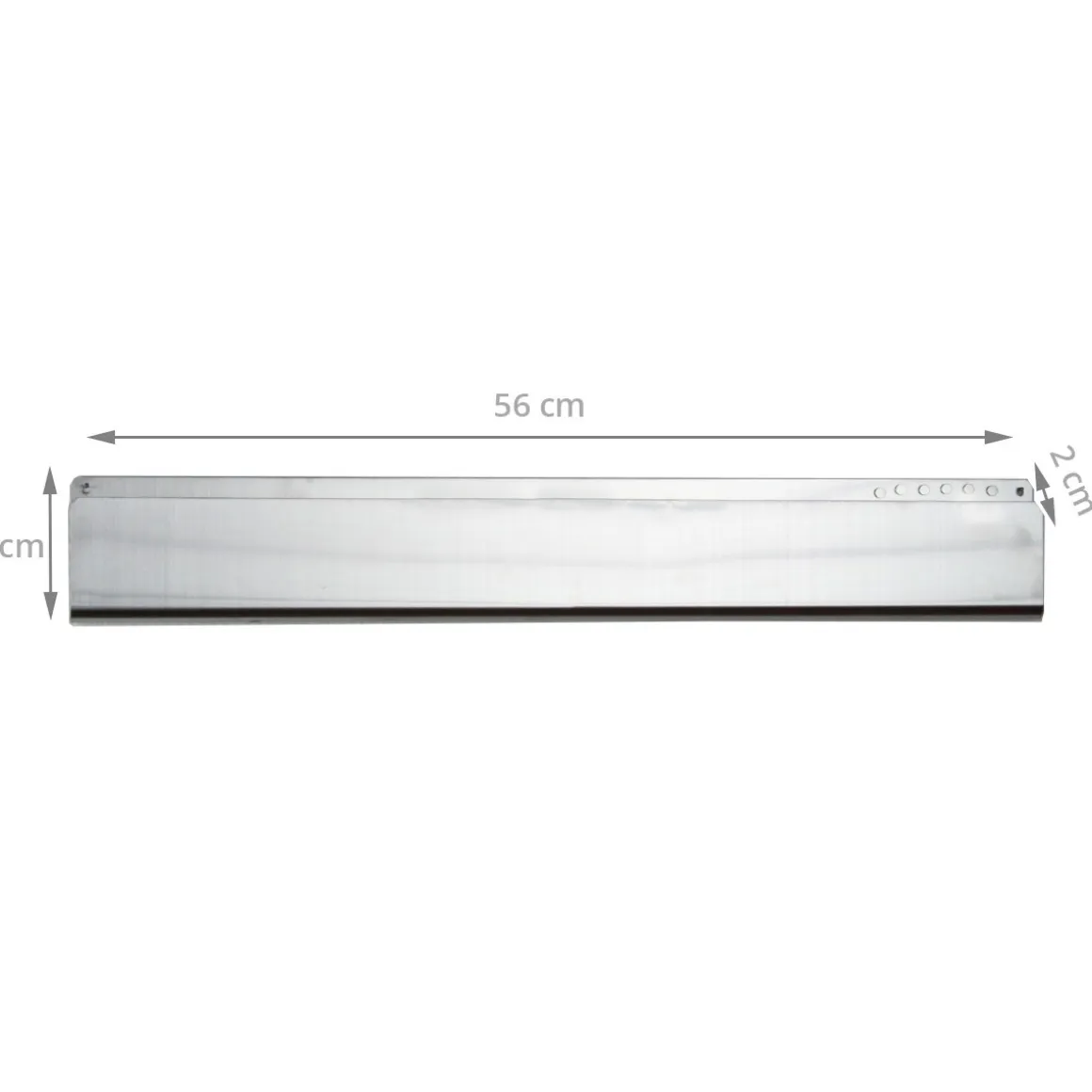 Vide-poche mural métallique en inox avec 6 aimants